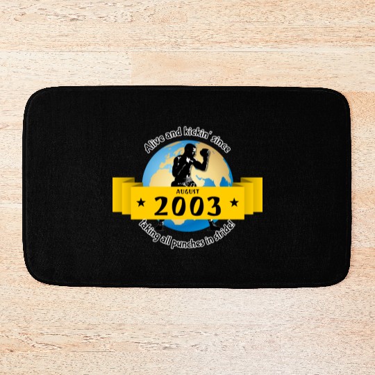 21st birthday Alive and kickin since 08/2003 Bath Mats