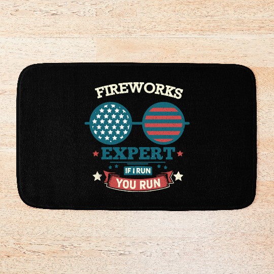Fireworks Expert: If I Run, You Run! Bath Mats