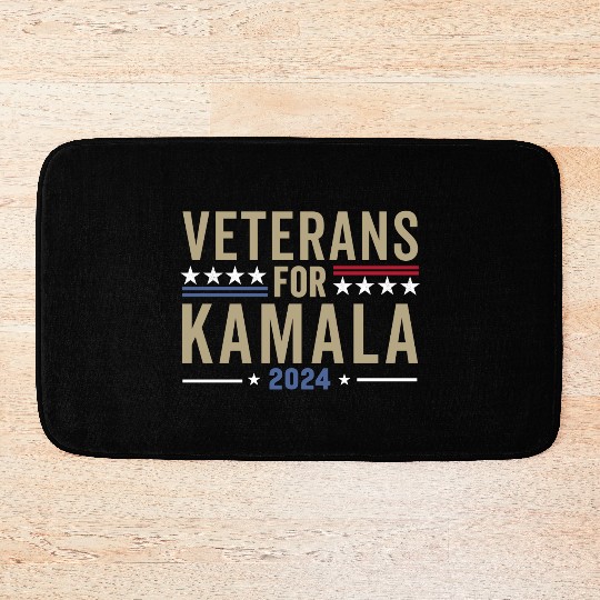 Veterans For Kamala Harris 2024 Election Bath Mats