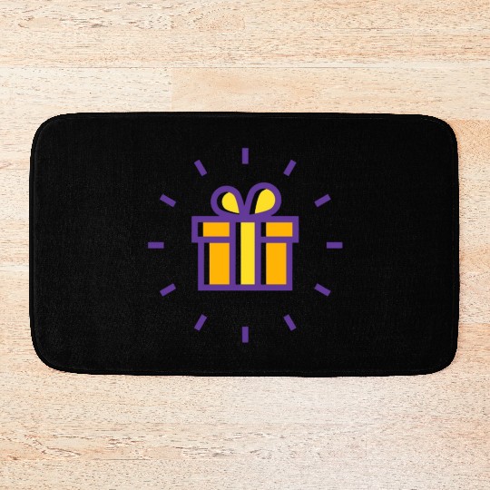 AA line icon of a gift box typically features a si Bath Mats