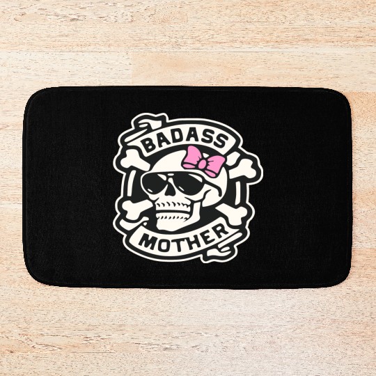 Badass Mother Skull LIKE US ON FACEBOOK # Bath Mats