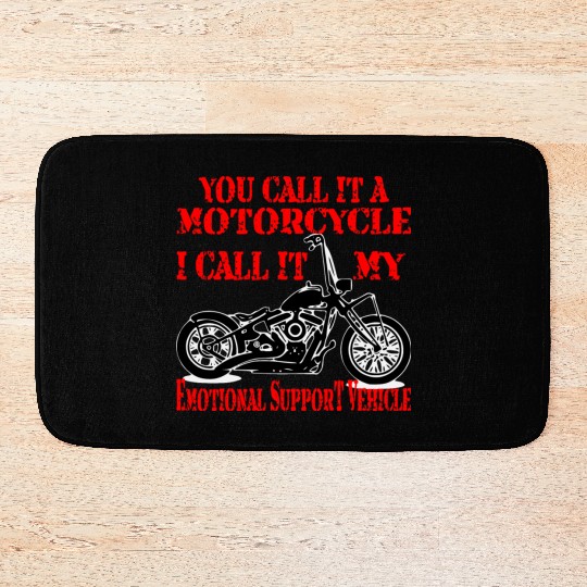 Emotional Support Motorcycle LIKE US ON FACEBOOK Bath Mats