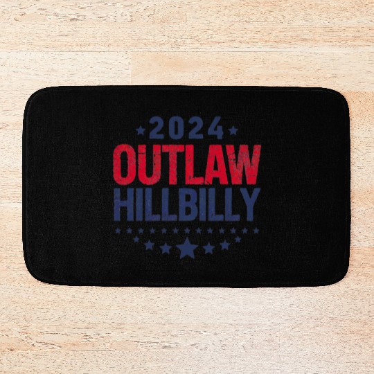 Trump Vance 2024 Outlaw Hillbilly US Flag Bath Mats