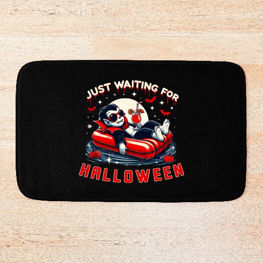 Just Waiting For Halloween Relax Summer Vampire Bath Mats