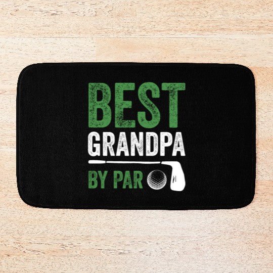 Golfer Grandpa Funny Golf Papa Grandfather Gift Bath Mats