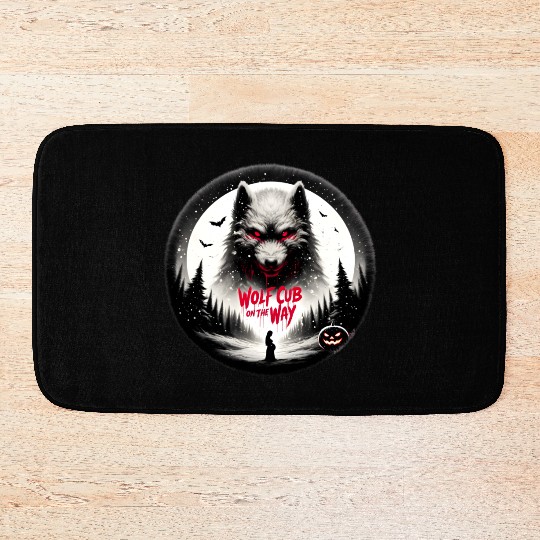 Spooky Halloween Baby Announcement Bath Mats