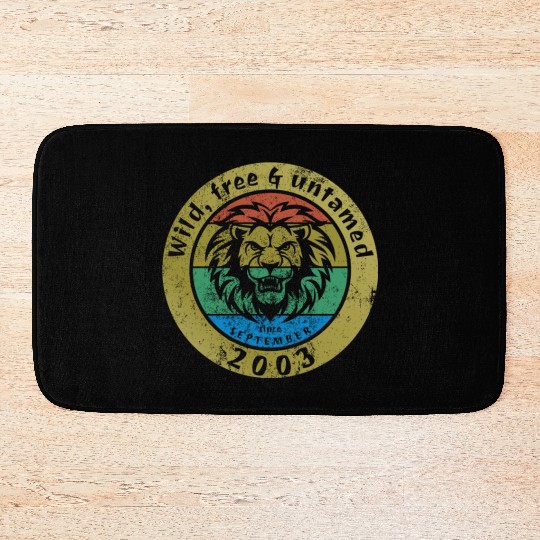 21st birthday Wild, free & untamed since 09/2003 Bath Mats