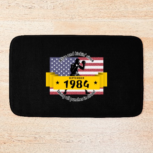 40th birthday Alive and kickin since 09/1984 Bath Mats