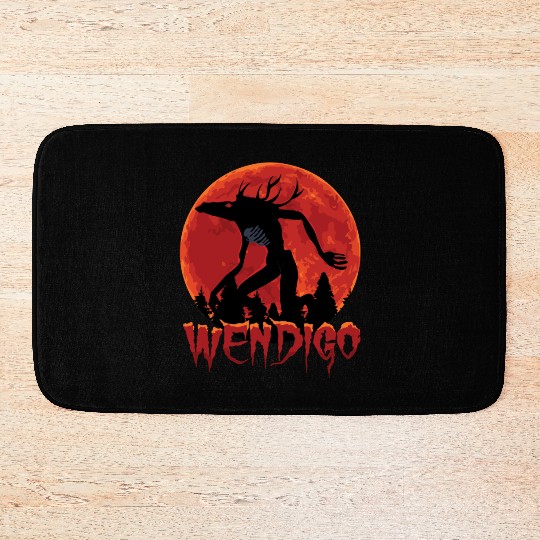 Cryptid Monsters Folk Wendigo Cryptid Creepy Bath Mats