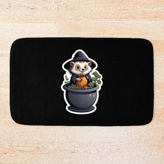 Witchy Hedgehog Bath Mats