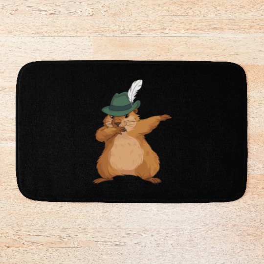 Groundhog Marmot for a Marmot lover groundhog fan Bath Mats