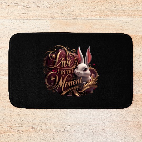 Live in the Moment,Present Life Bath Mats