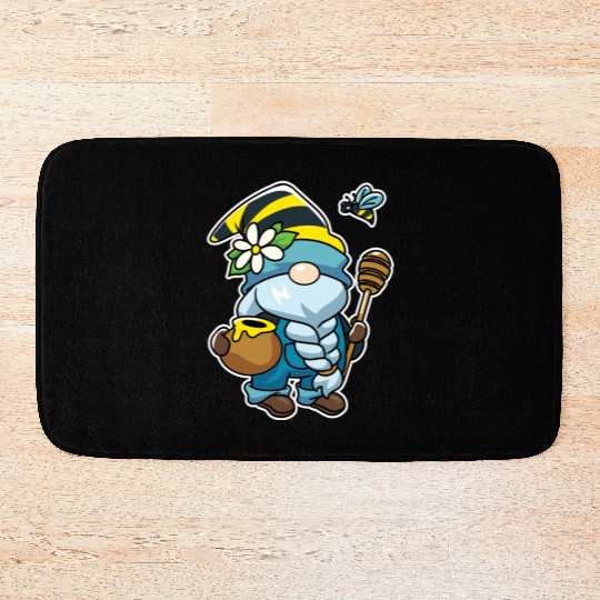 Honey Gnome Bees Beekeeper Bath Mats