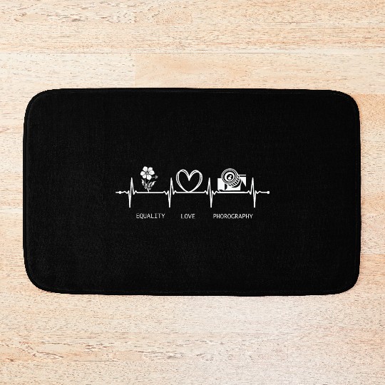 Equality Love Photography Floral Bath Mats