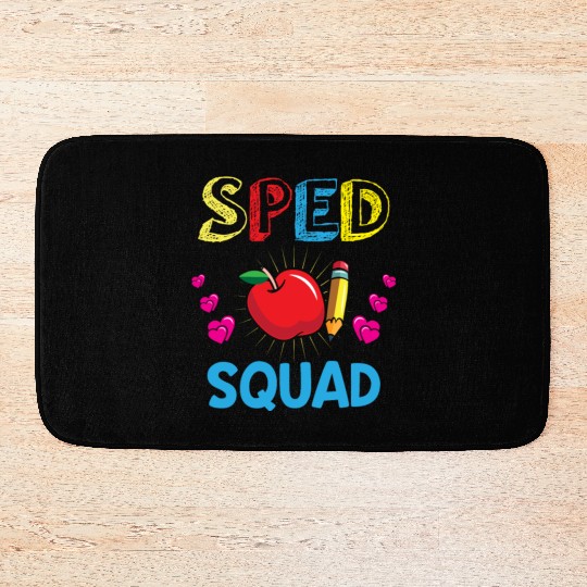 Sped Teacher special education teacher quad Bath Mats