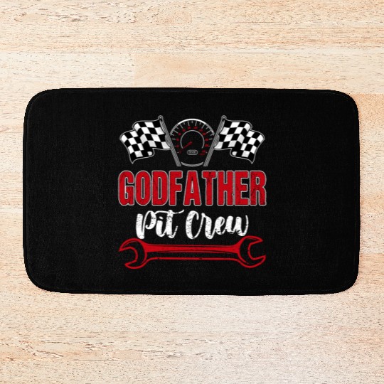 Godfather Pit Crew Birthday Racing Car Bath Mats
