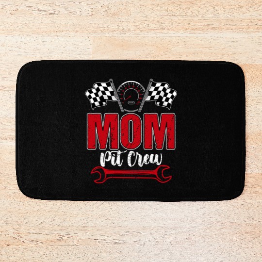 Race Car Birthday Party Racing Family Mom Pit Crew Bath Mats