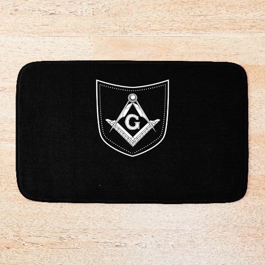 Freemason Masonry Masonic Symbols In A Pocket Bath Mats