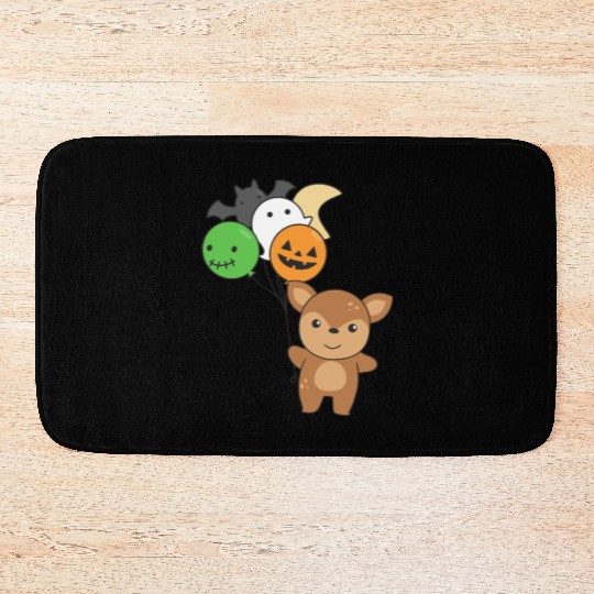 Deer Halloween Balloons Kids Cute Animals Bath Mats