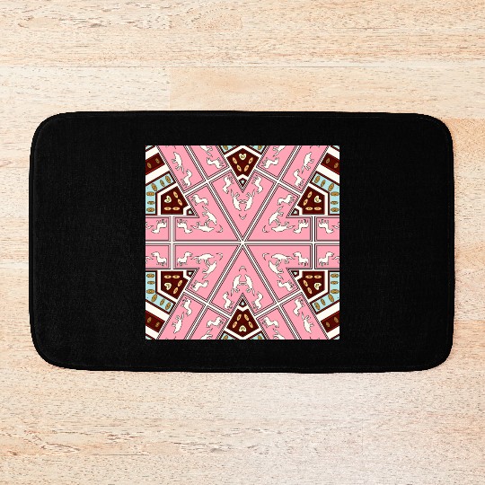eyes on nature mandala Bath Mats