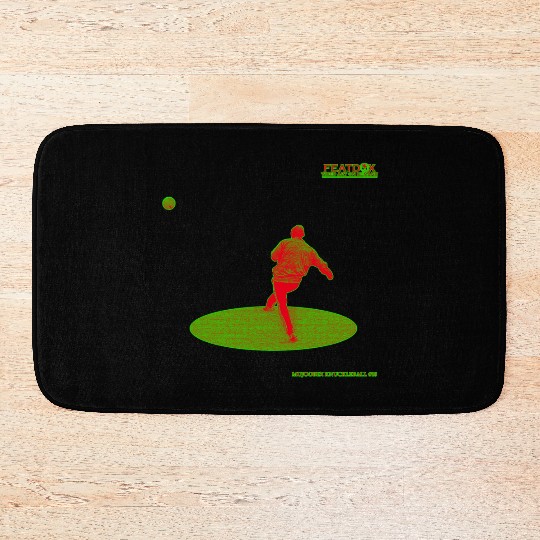 Black Light Green Knuckleball 18 Bath Mats