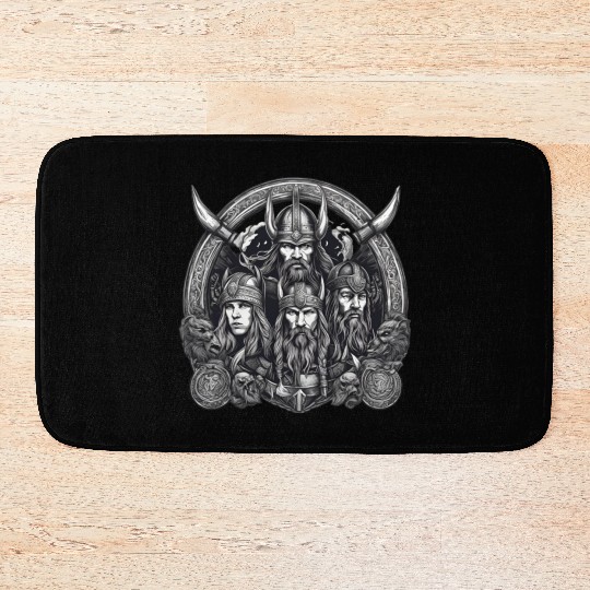 viking warriors Bath Mats