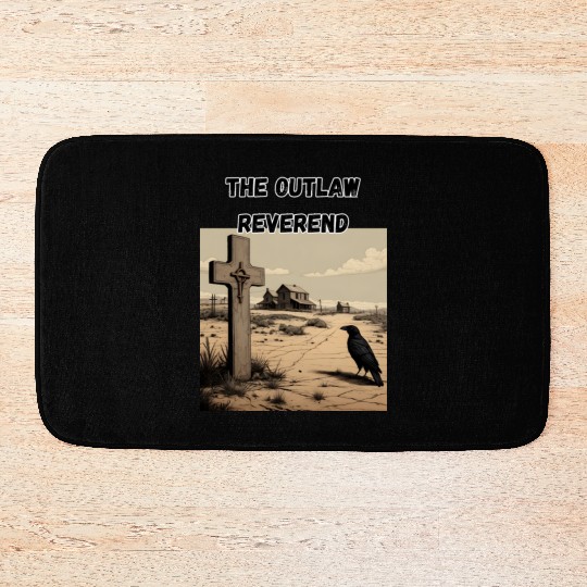 The Outlaw Reverend, Crow And Cross Bath Mats