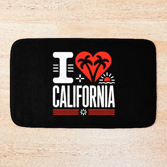 I love California | The Golden State Bath Mats