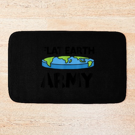 Flat Earth Army Flat Earther Flat Earth Bath Mats