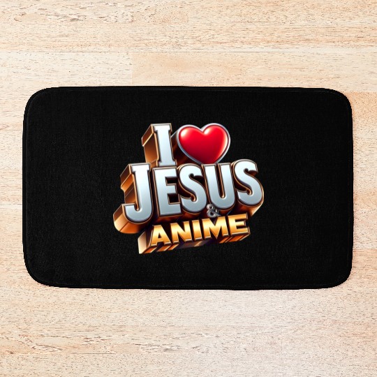 I Love Jesus & Anime Bath Mats