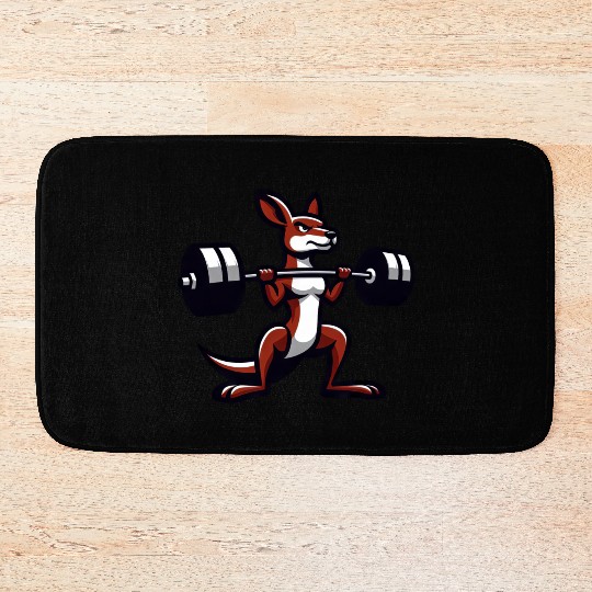 Kangaroo Barbell Dumbbell Gym Fitness Workout Bath Mats