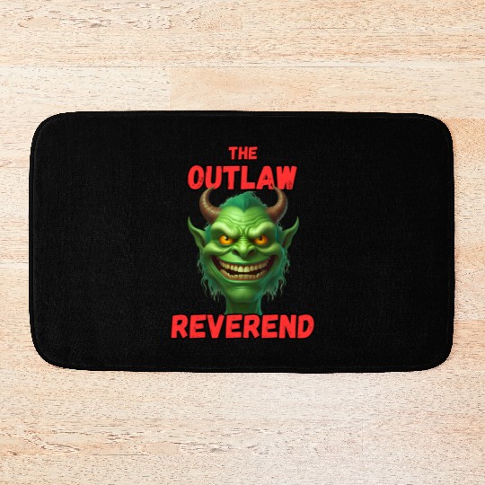 Outlaw Reverend Green Demon Bath Mats