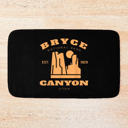 Vintage Bryce Canyon National Park Utah Hiking Cam Bath Mats