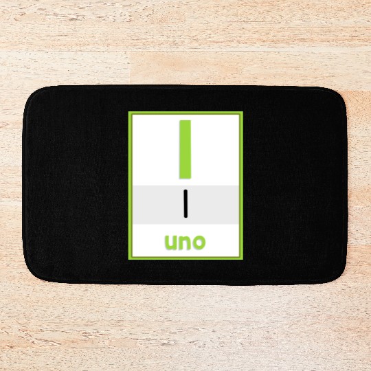 Spanish numbers Uno Bath Mats