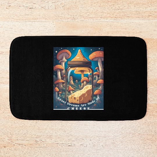 Sweet dreams are made of cheese Bath Mats