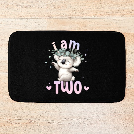 2nd Birthday Girl Koala bear Second birthday girl Bath Mats
