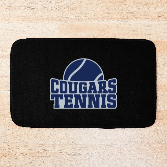 Cougars Tennis Design 1 Bath Mats