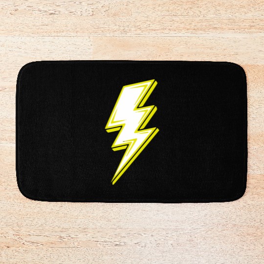 Lightning Bolt Bath Mats