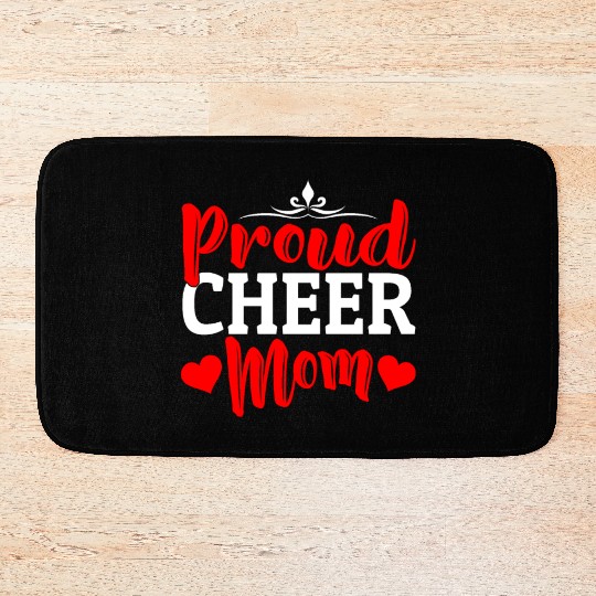 Proud Cheer Mom Cheerleading Mommy Mother's Day Bath Mats