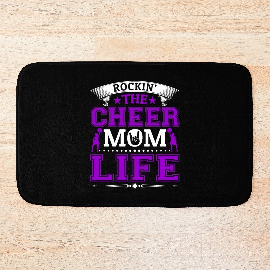 Tha Cheer Mom Life Cheerleading Mommy Mother's Day Bath Mats