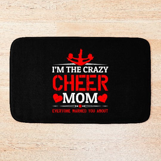 Crazy Cheer Mom Cheerleading Mommy Mother's Day Bath Mats