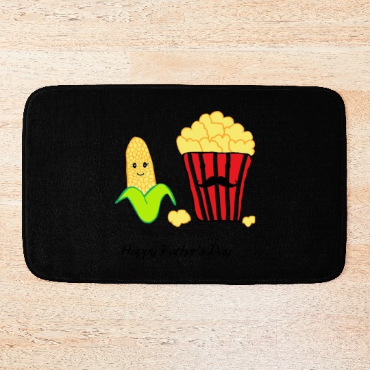 Baby Corn and Popcorn Happy Father’s Day Bath Mats