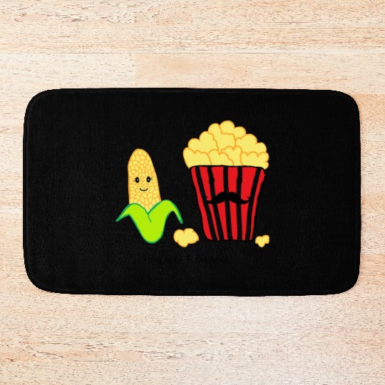 Baby corn and Popcorn Father and Baby design Bath Mats
