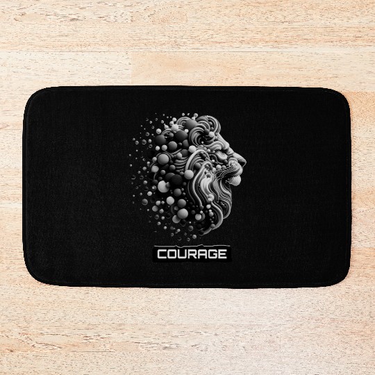 Courageous King: Lion Head Bath Mats