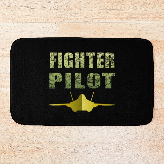 Fighter Pilot F-35 Art Design Bath Mats