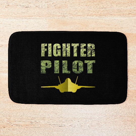 Fighter Pilot F-35 Art Design Bath Mats