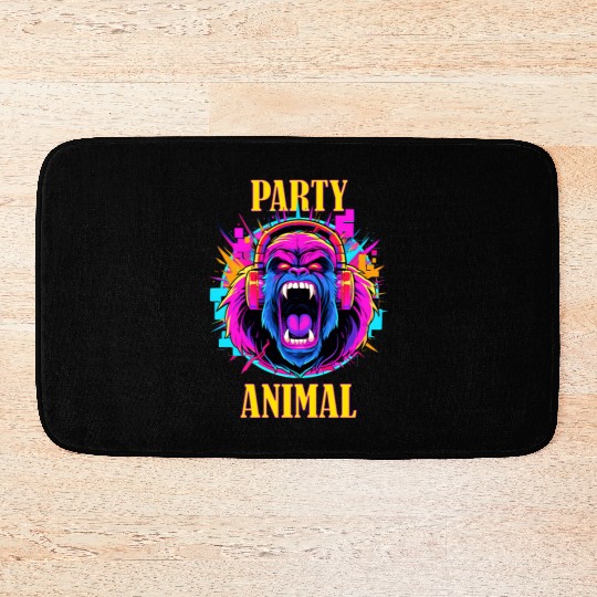 Party Animal Gorilla Style - Bath Mats Design