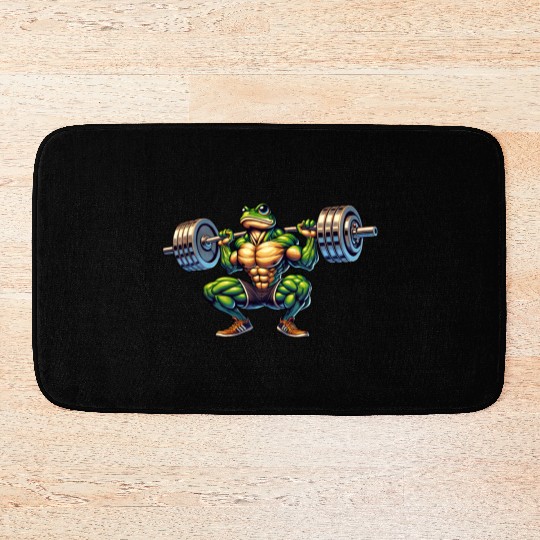 Frog Toad Fitness Barbell Gym Workout Training Bath Mats