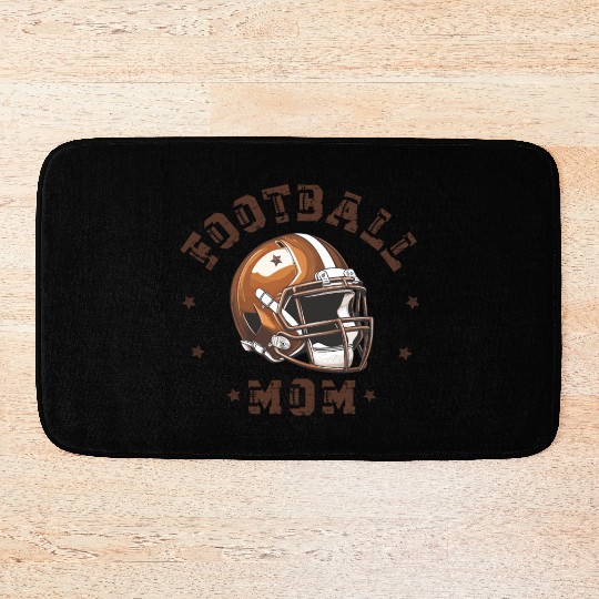 Football Mom Mama Coquette Bow Funn Game Day Bath Mats