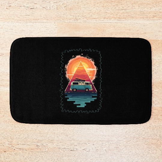 Adventure Awaits Fun Camping Bath Mats